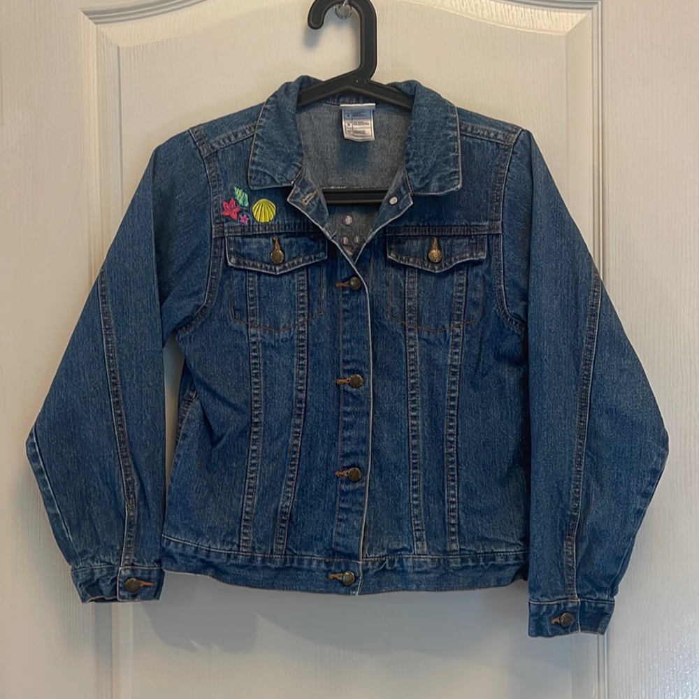Disney Store Girls Ariel Jean Jacket Size L